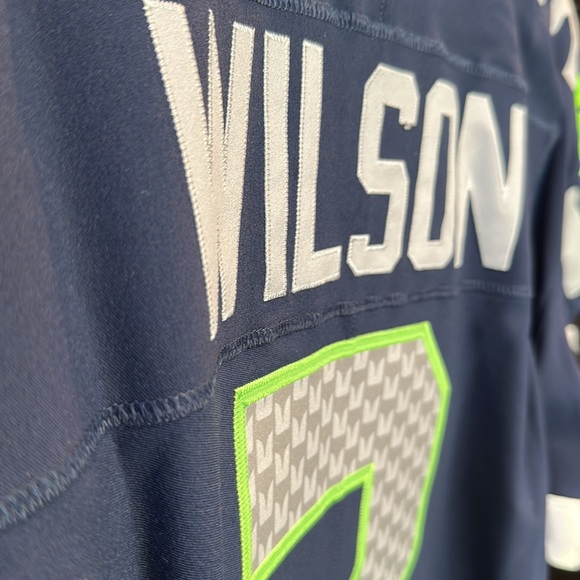 Nike Russell Wilson College Navy Seattle Seahawks Vapor Elite Authentic Jersey - Picture 11 of 13